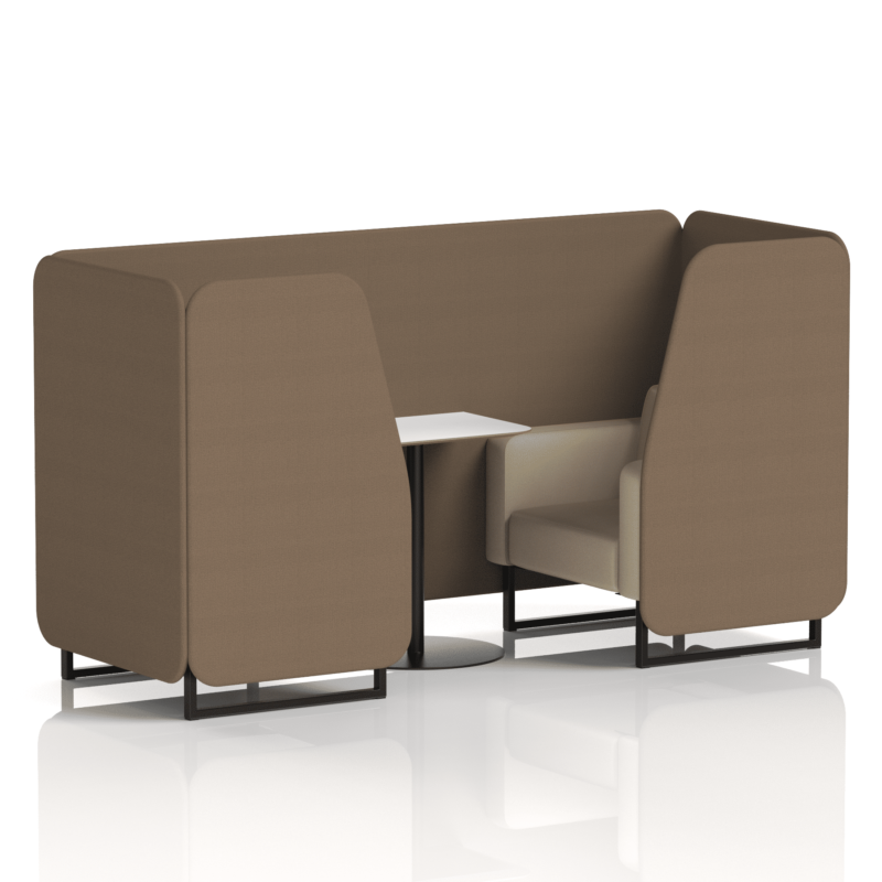 Brixworth Booth With Black Legs And White Table In Two Tone - Image 27