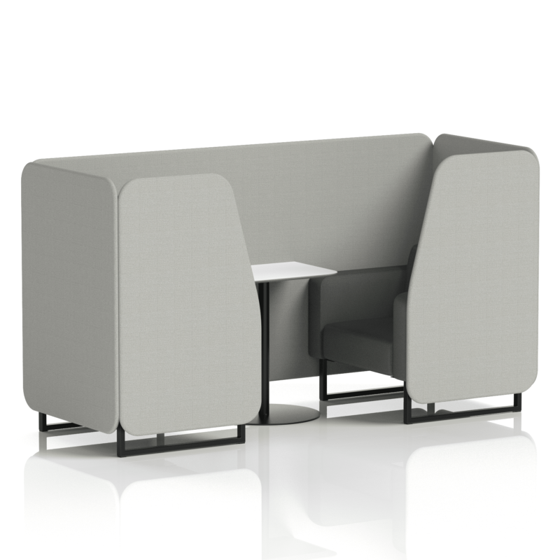 Brixworth Booth With Black Legs And White Table In Two Tone - Image 28