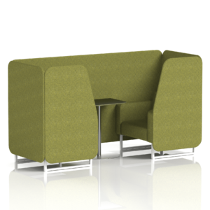 Brixworth Booth With White Legs And Black Table In Single Tone - Image 5