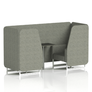 Brixworth Booth With White Legs And Black Table In Single Tone - Image 6