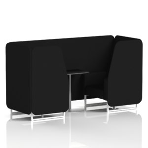 Brixworth Booth With White Legs And Black Table In Single Tone - Image 9