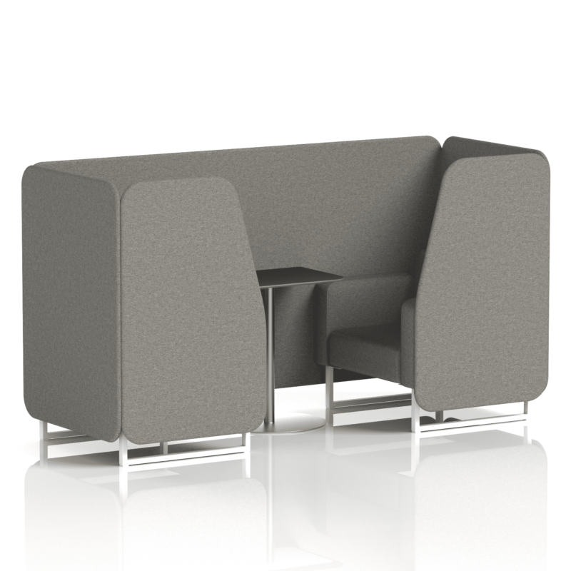 Brixworth Booth With White Legs And Black Table In Single Tone - Image 10