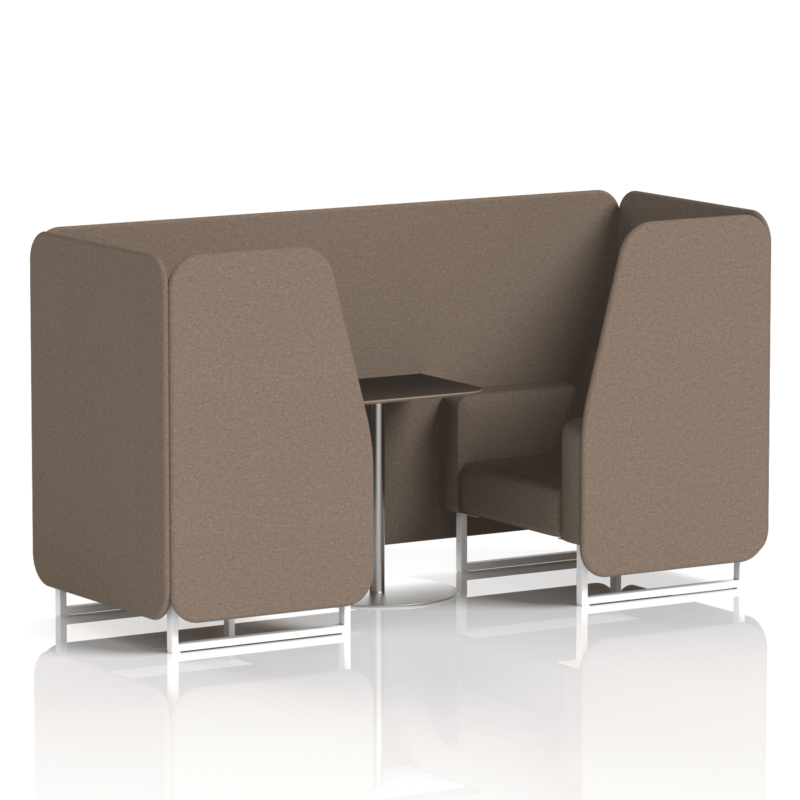 Brixworth Booth With White Legs And Black Table In Single Tone - Image 12