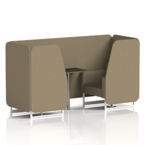 Brixworth Booth With White Legs And Black Table In Single Tone - Image 13