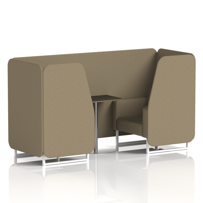 Brixworth Booth With White Legs And Black Table In Single Tone - Image 13