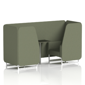 Brixworth Booth With White Legs And Black Table In Single Tone - Image 14
