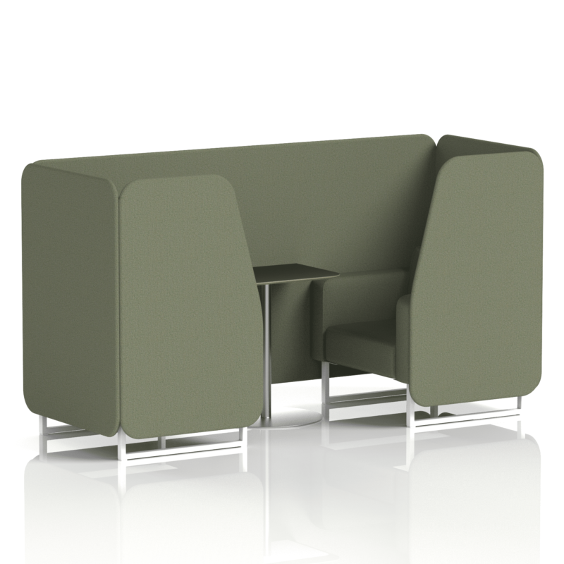 Brixworth Booth With White Legs And Black Table In Single Tone - Image 14