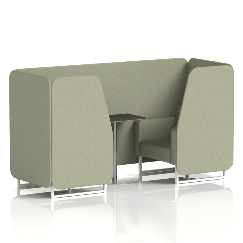 Brixworth Booth With White Legs And Black Table In Single Tone - Image 15