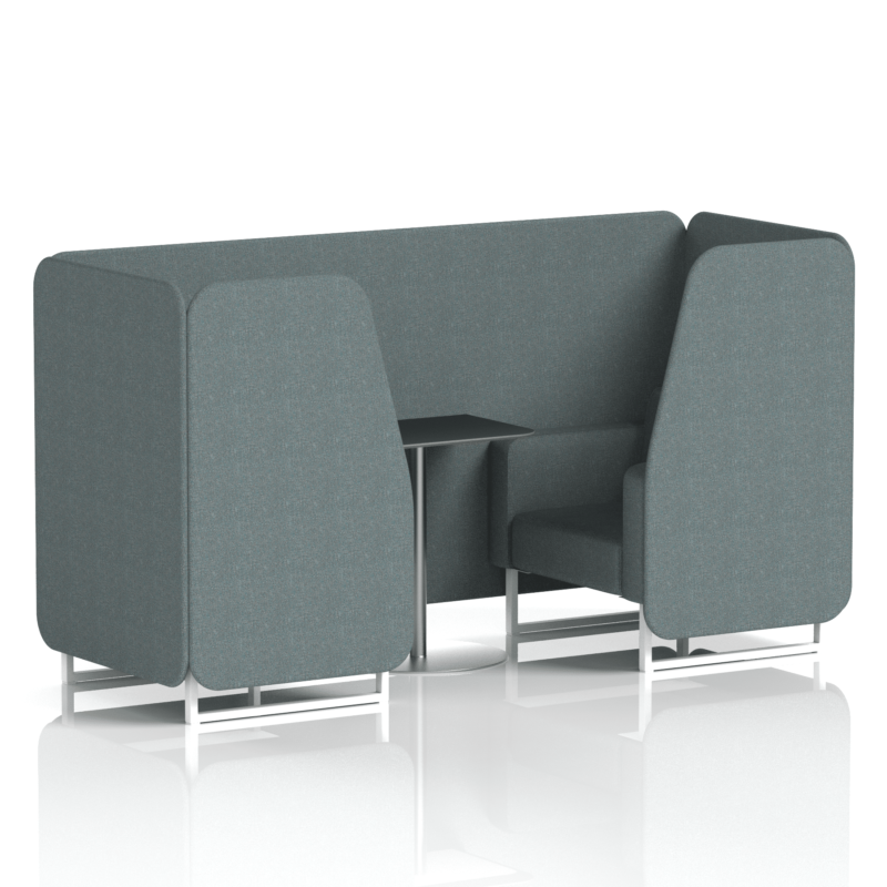 Brixworth Booth With White Legs And Black Table In Single Tone - Image 18