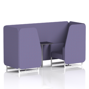 Brixworth Booth With White Legs And Black Table In Single Tone - Image 22