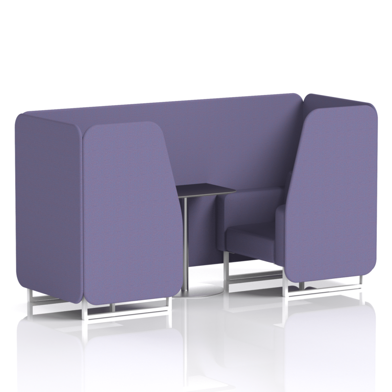 Brixworth Booth With White Legs And Black Table In Single Tone - Image 22