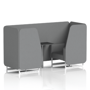 Brixworth Booth With White Legs And Black Table In Single Tone - Image 23