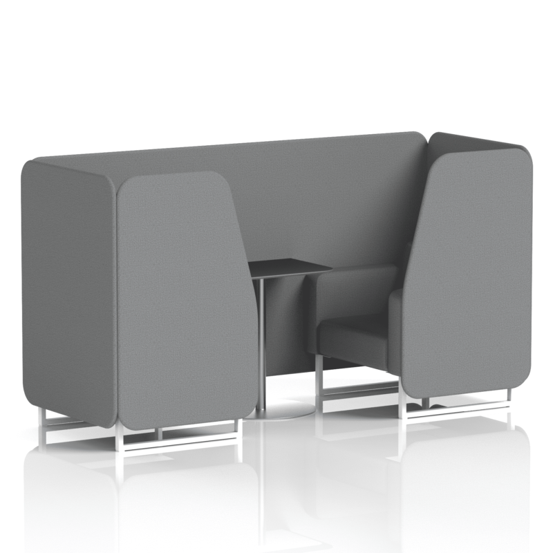 Brixworth Booth With White Legs And Black Table In Single Tone - Image 23