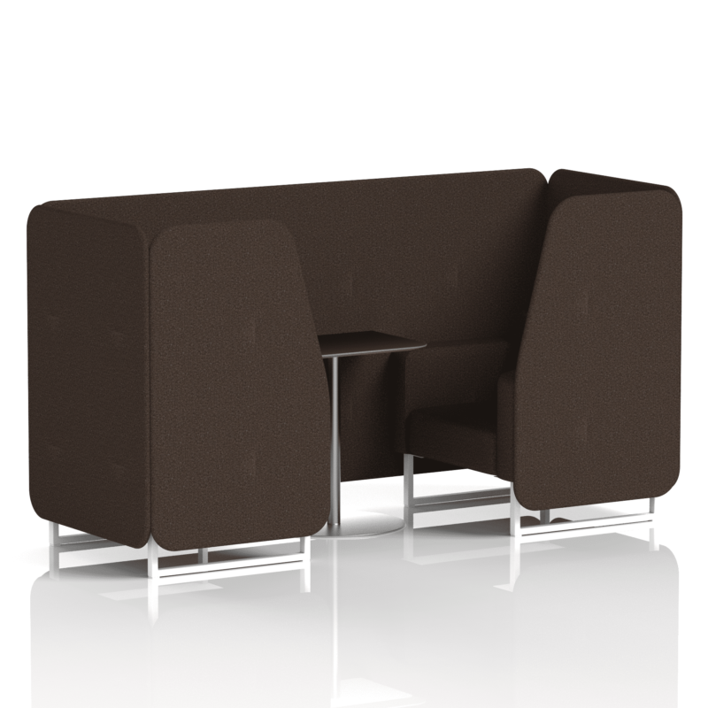 Brixworth Booth With White Legs And Black Table In Single Tone - Image 24