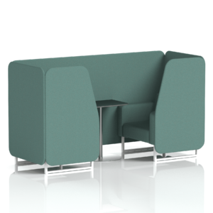Brixworth Booth With White Legs And Black Table In Single Tone - Image 25