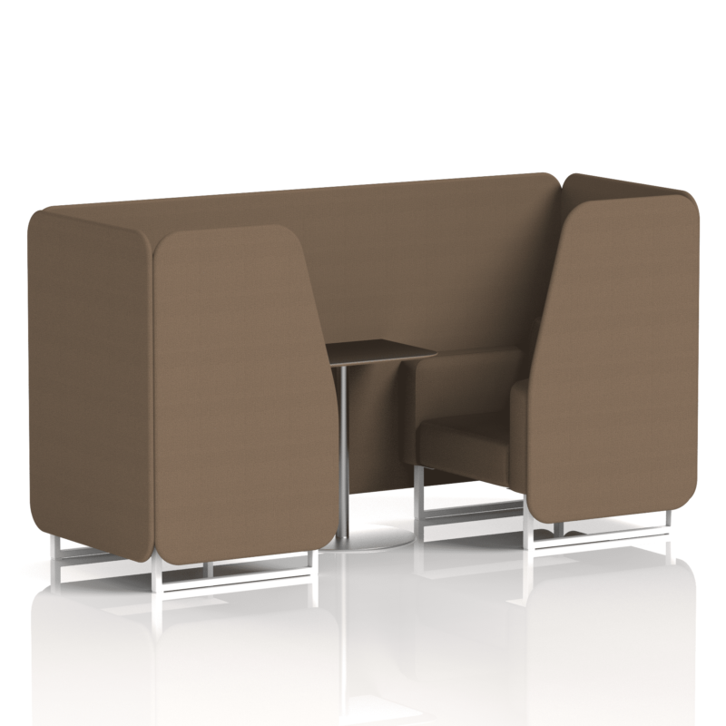 Brixworth Booth With White Legs And Black Table In Single Tone - Image 27