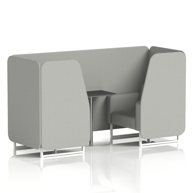 Brixworth Booth With White Legs And Black Table In Single Tone - Image 28