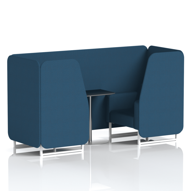 Brixworth Booth With White Legs And Black Table In Single Tone - Image 29