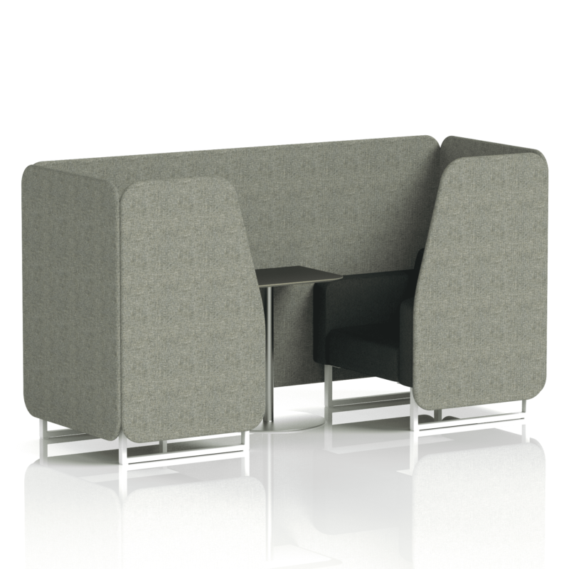 Brixworth Booth With White Legs And Black Table In Two Tone - Image 6