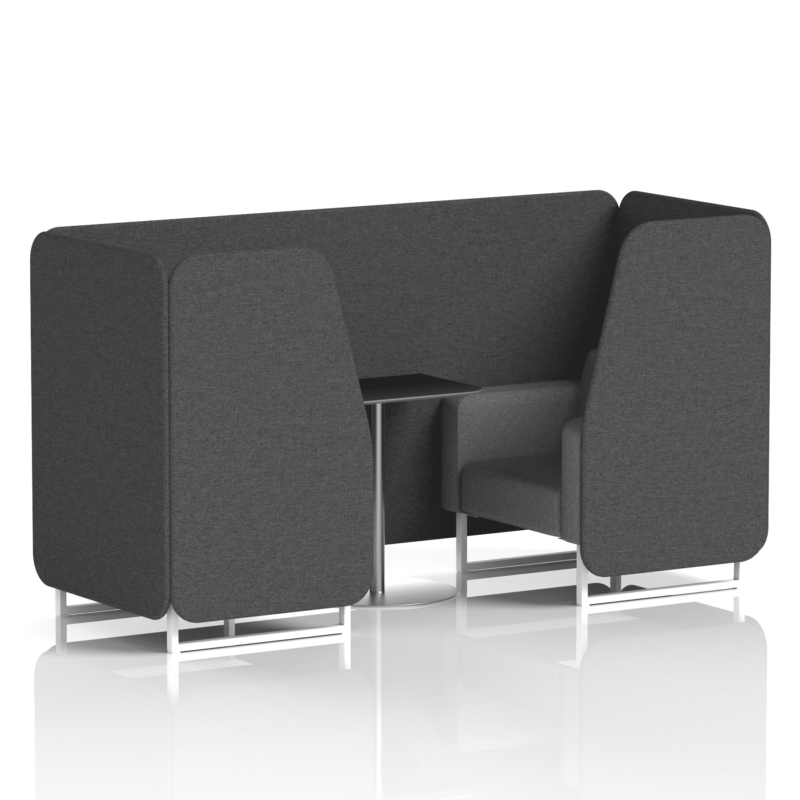 Brixworth Booth With White Legs And Black Table In Two Tone - Image 7