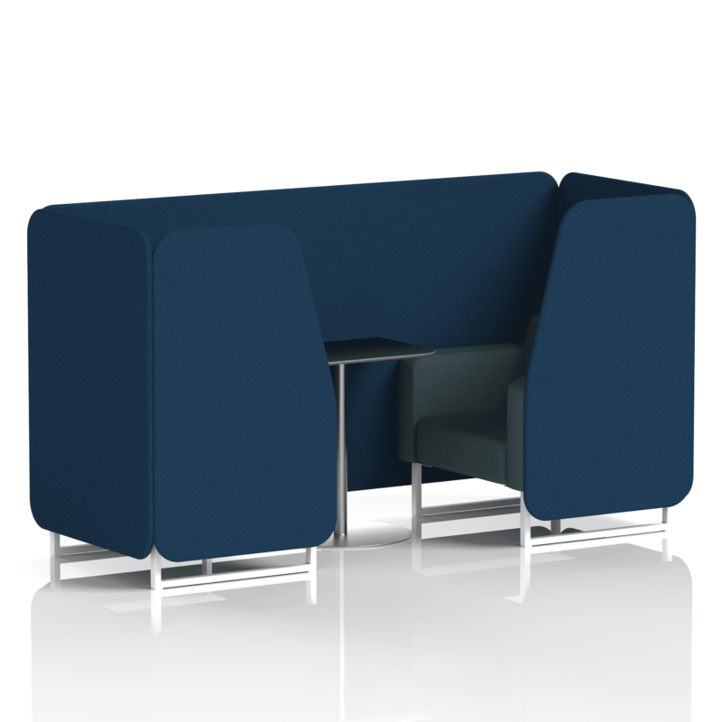 Brixworth Booth With White Legs And Black Table In Two Tone - Image 8