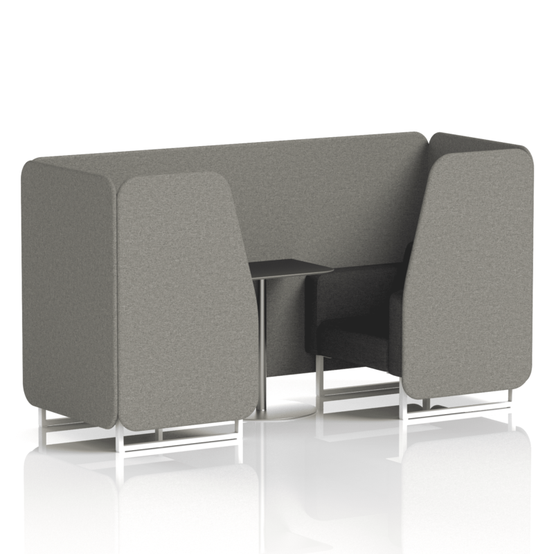 Brixworth Booth With White Legs And Black Table In Two Tone - Image 10