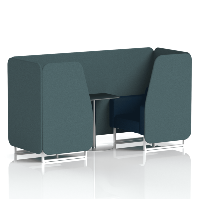 Brixworth Booth With White Legs And Black Table In Two Tone - Image 11