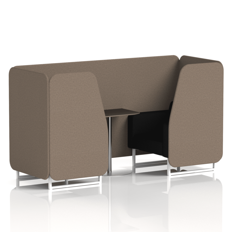 Brixworth Booth With White Legs And Black Table In Two Tone - Image 12