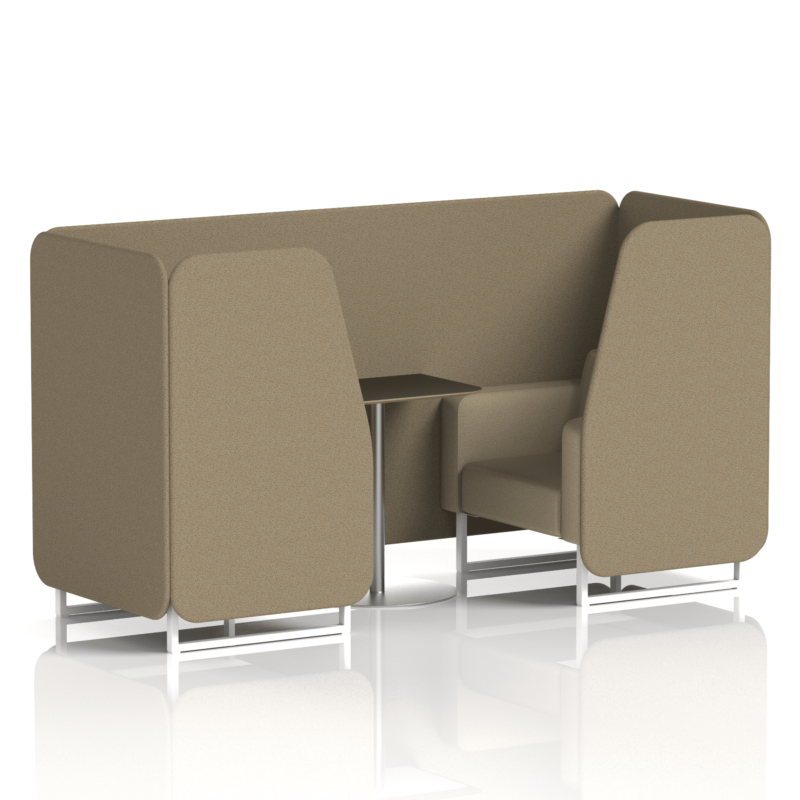 Brixworth Booth With White Legs And Black Table In Two Tone - Image 13