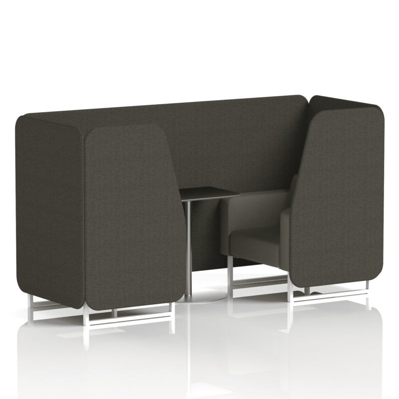 Brixworth Booth With White Legs And Black Table In Two Tone - Image 16