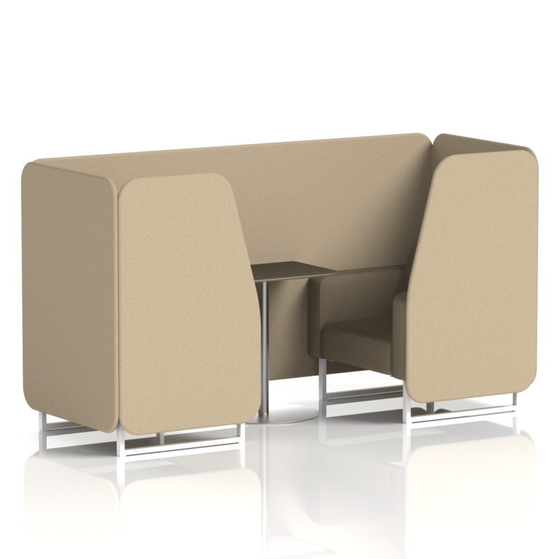Brixworth Booth With White Legs And Black Table In Two Tone - Image 17