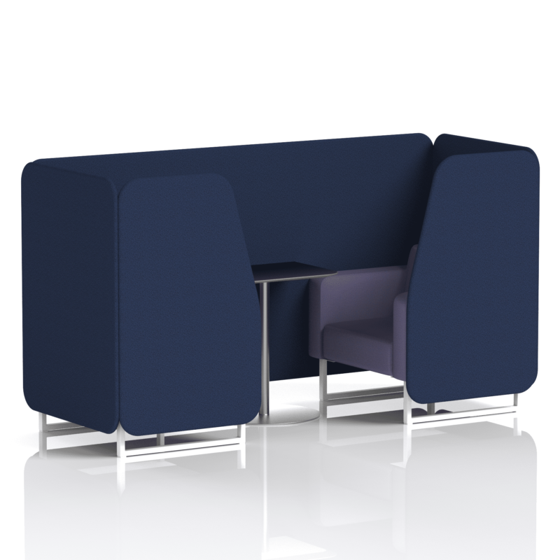 Brixworth Booth With White Legs And Black Table In Two Tone - Image 20