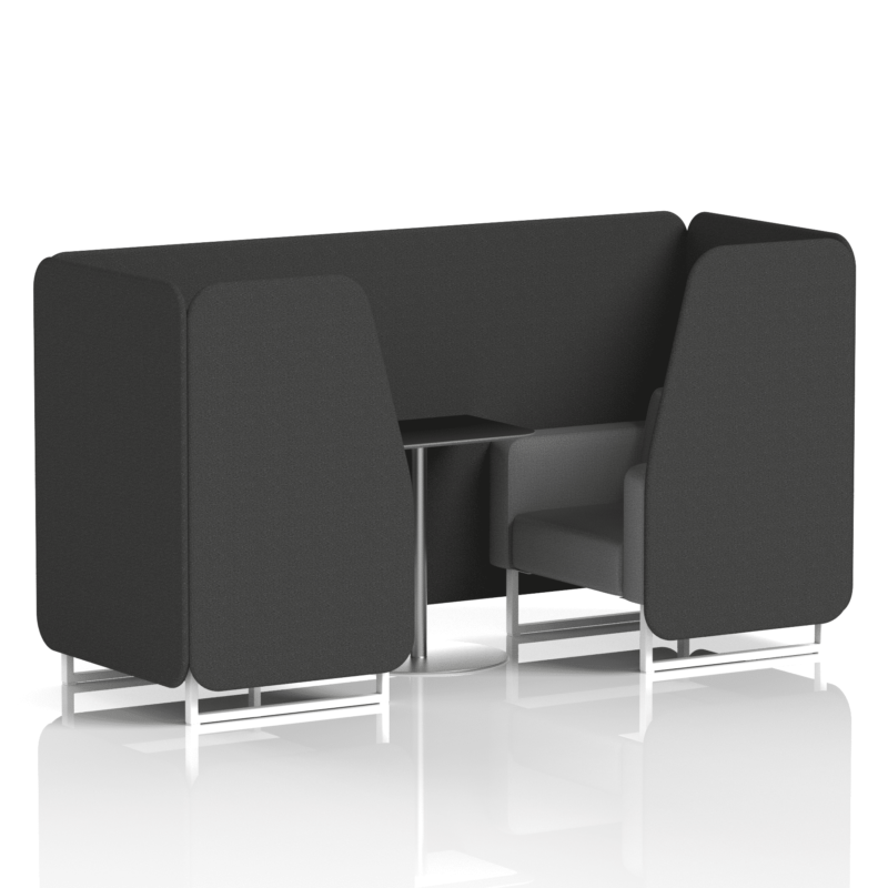 Brixworth Booth With White Legs And Black Table In Two Tone - Image 21