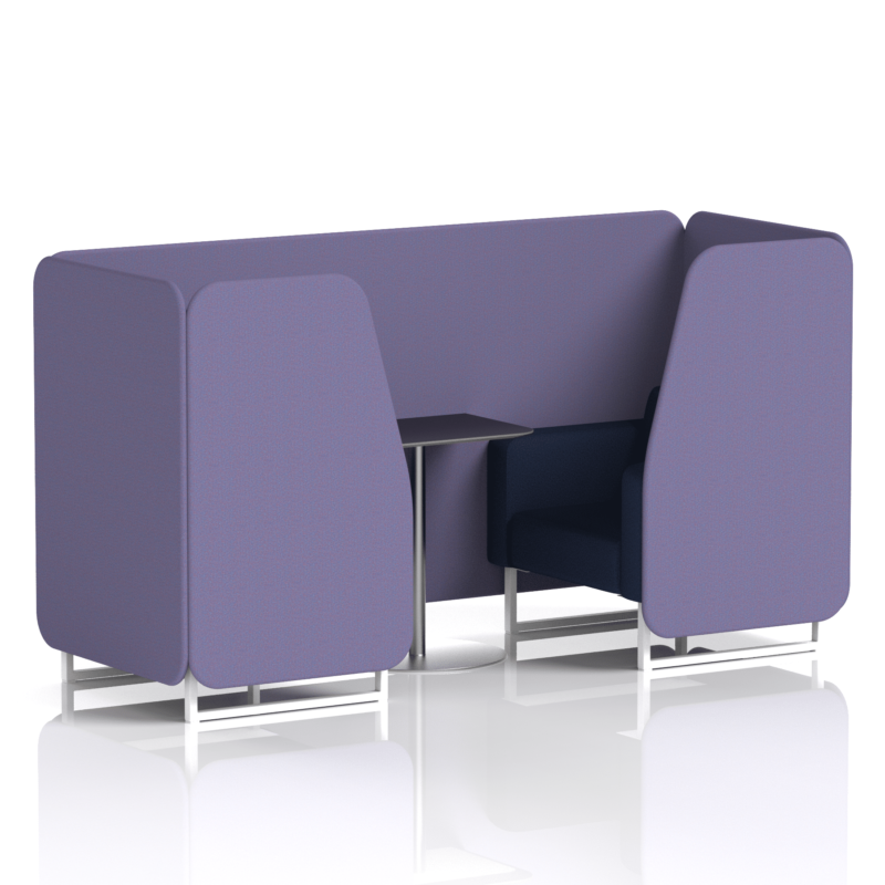 Brixworth Booth With White Legs And Black Table In Two Tone - Image 22