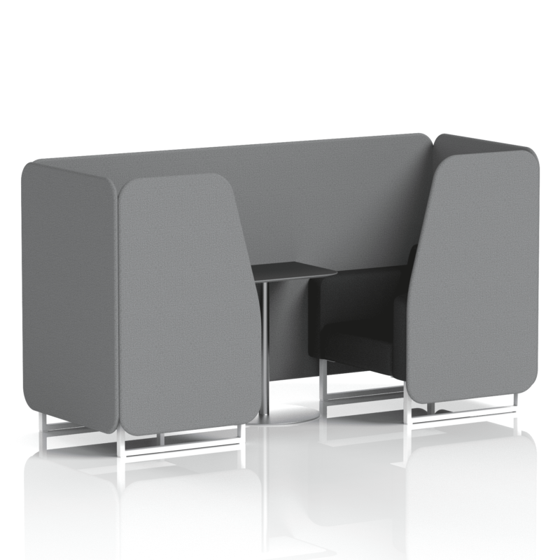 Brixworth Booth With White Legs And Black Table In Two Tone - Image 23