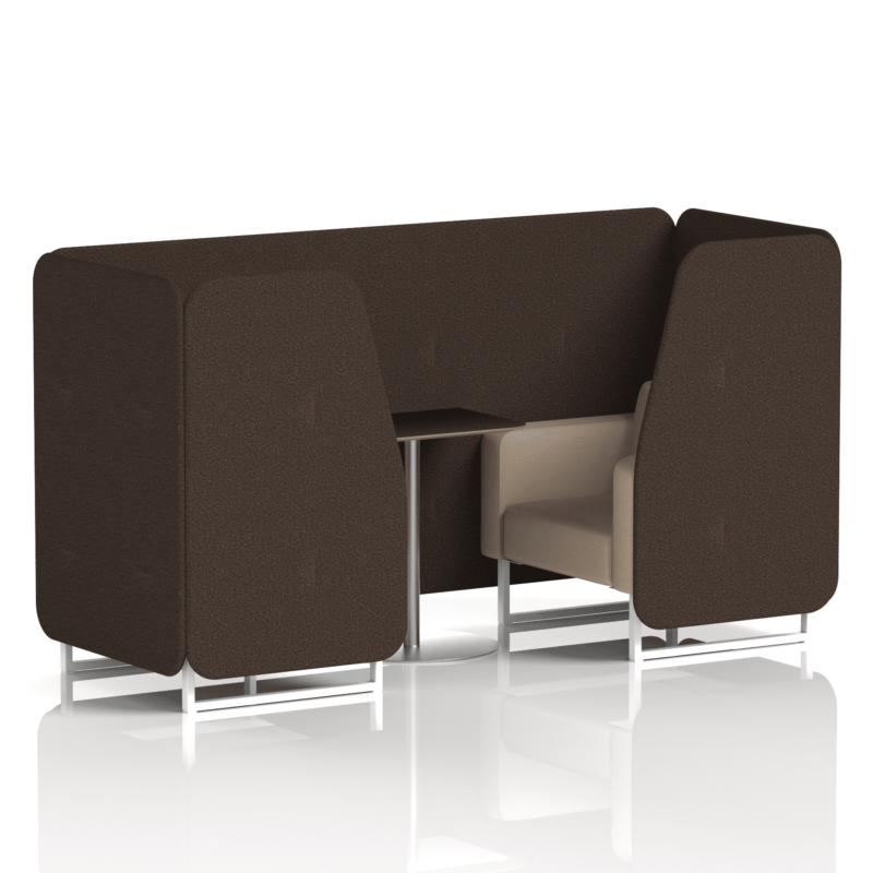 Brixworth Booth With White Legs And Black Table In Two Tone - Image 24