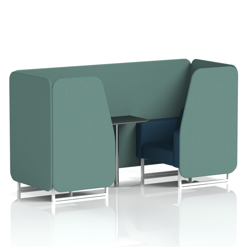 Brixworth Booth With White Legs And Black Table In Two Tone - Image 25