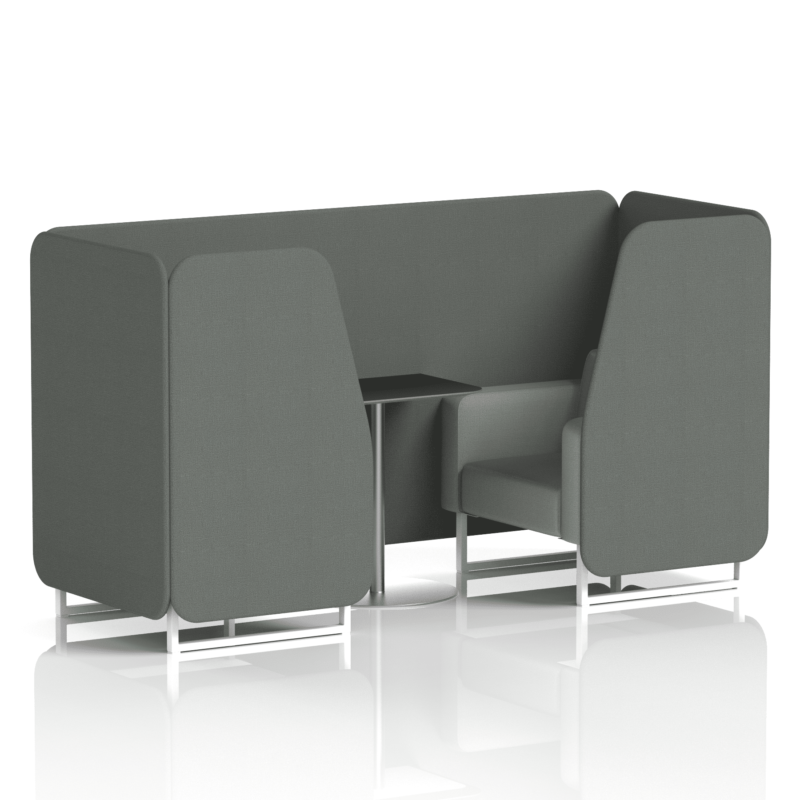 Brixworth Booth With White Legs And Black Table In Two Tone - Image 26