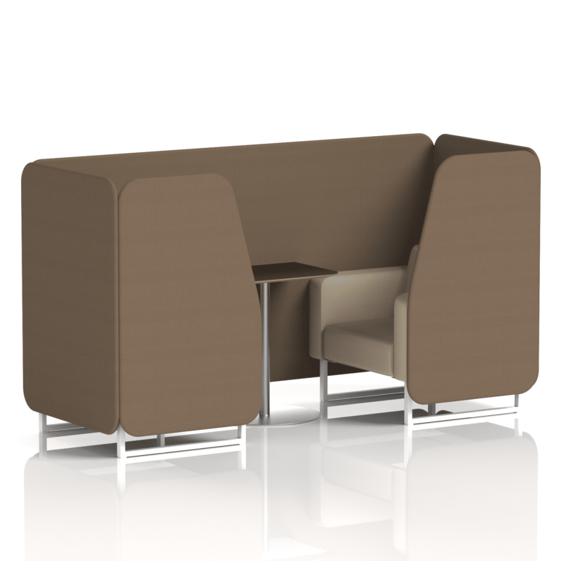 Brixworth Booth With White Legs And Black Table In Two Tone - Image 27