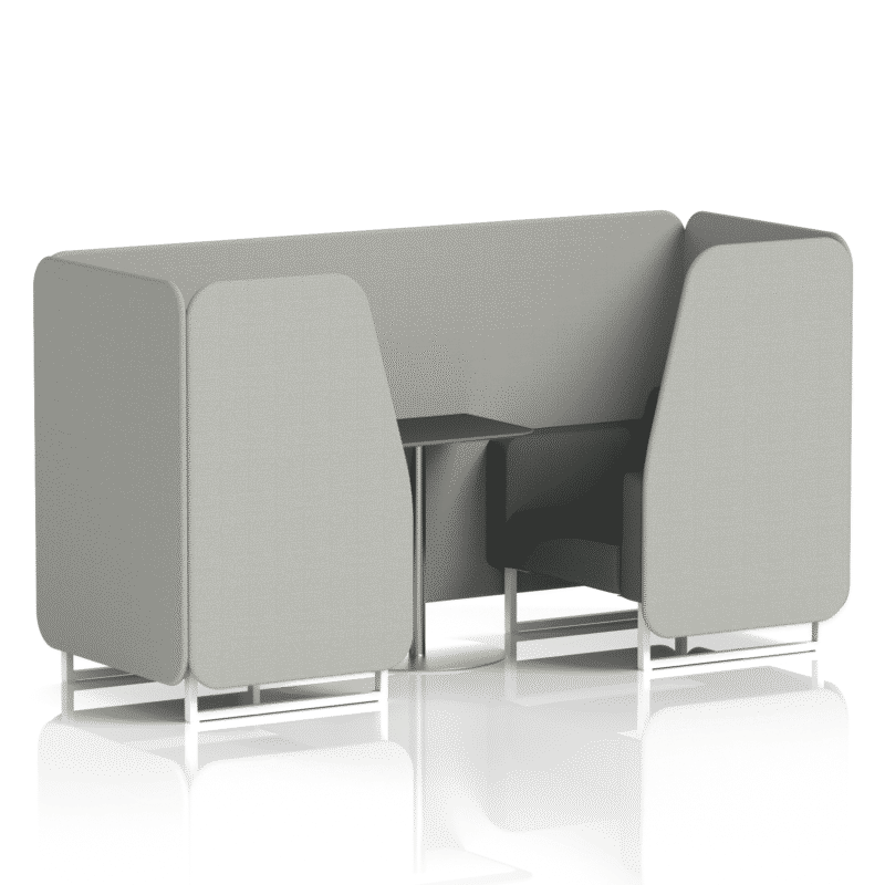 Brixworth Booth With White Legs And Black Table In Two Tone - Image 28