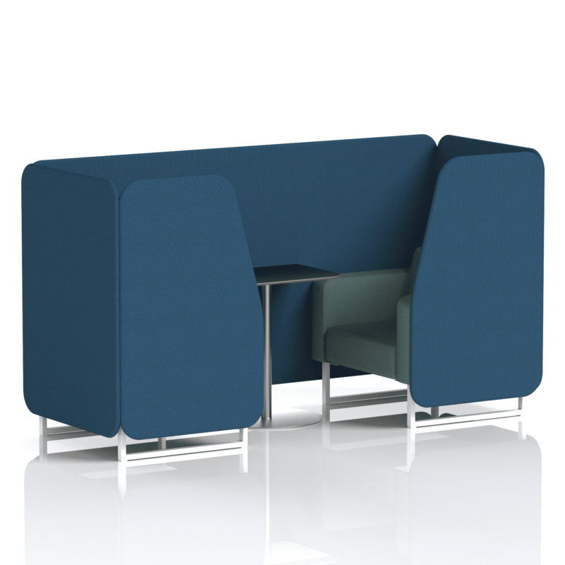Brixworth Booth With White Legs And Black Table In Two Tone - Image 29