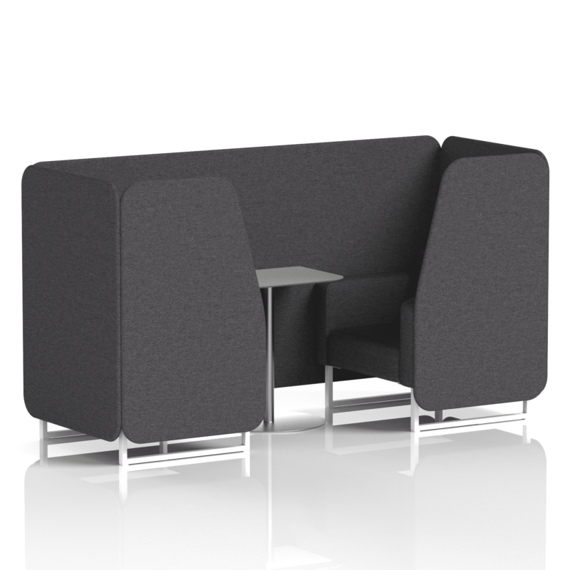 Brixworth Booth With White Legs And Grey Table In Single Tone - Image 7