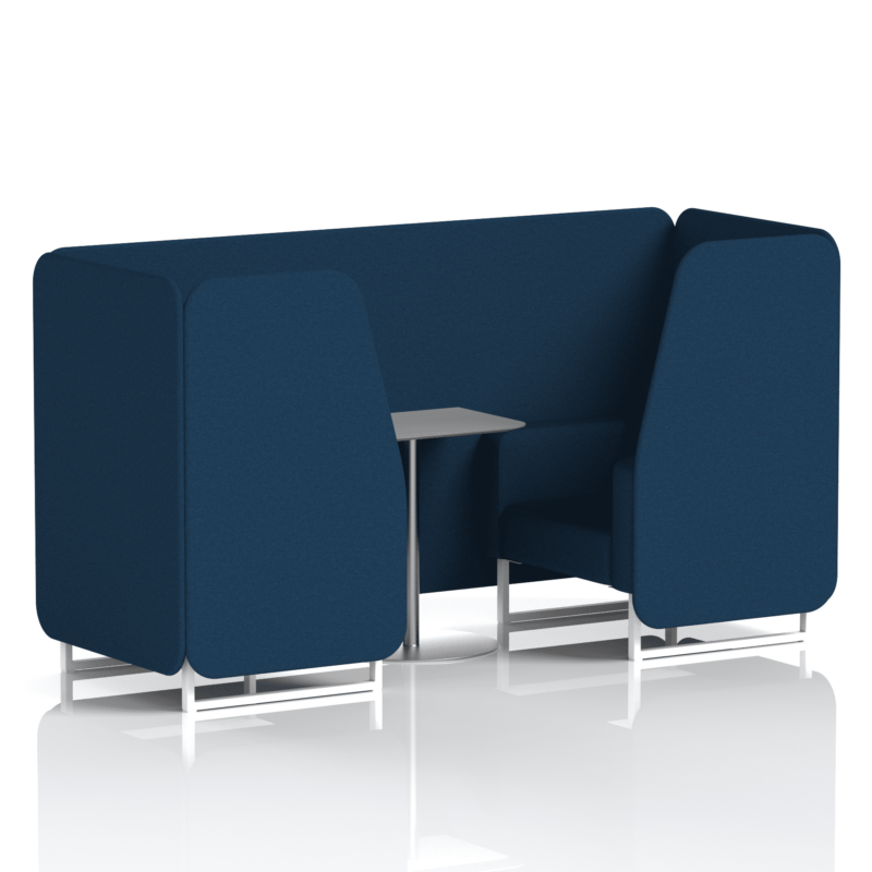Brixworth Booth With White Legs And Grey Table In Single Tone - Image 8