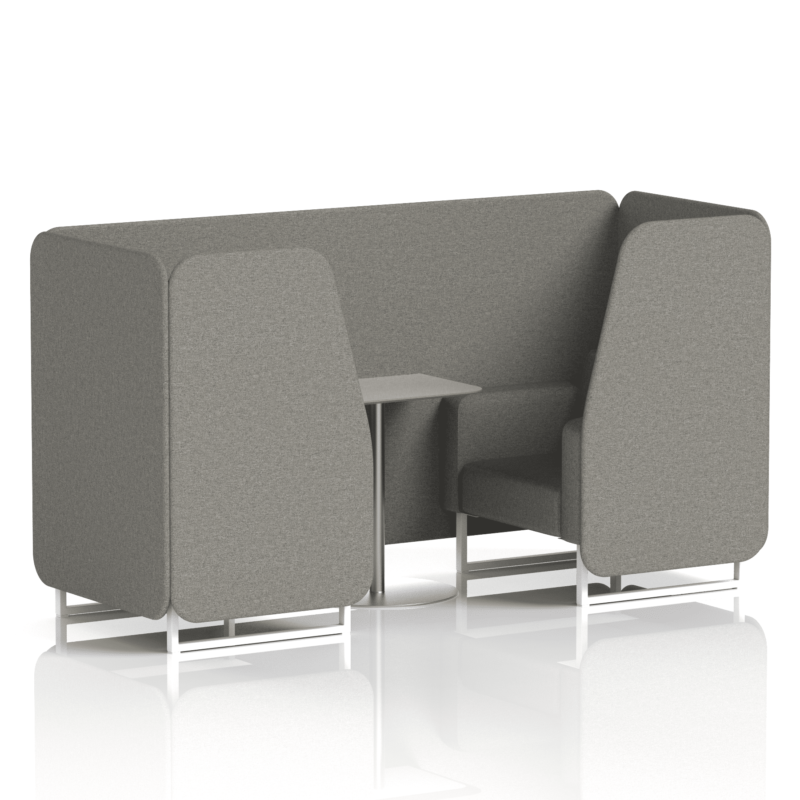 Brixworth Booth With White Legs And Grey Table In Single Tone - Image 10
