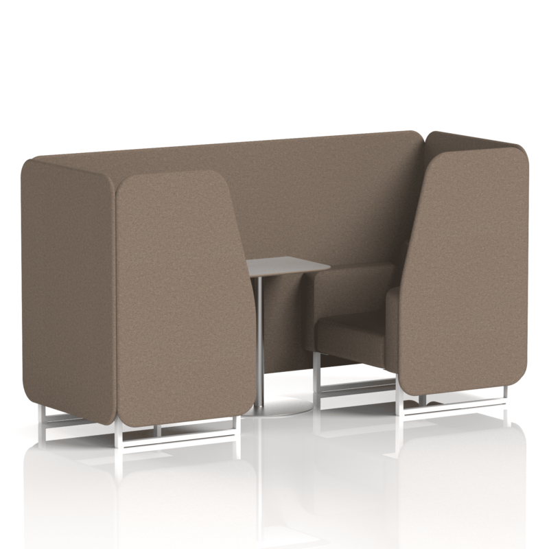 Brixworth Booth With White Legs And Grey Table In Single Tone - Image 12