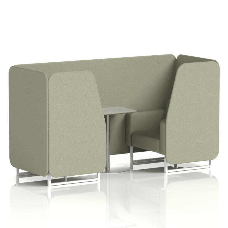 Brixworth Booth With White Legs And Grey Table In Single Tone - Image 15