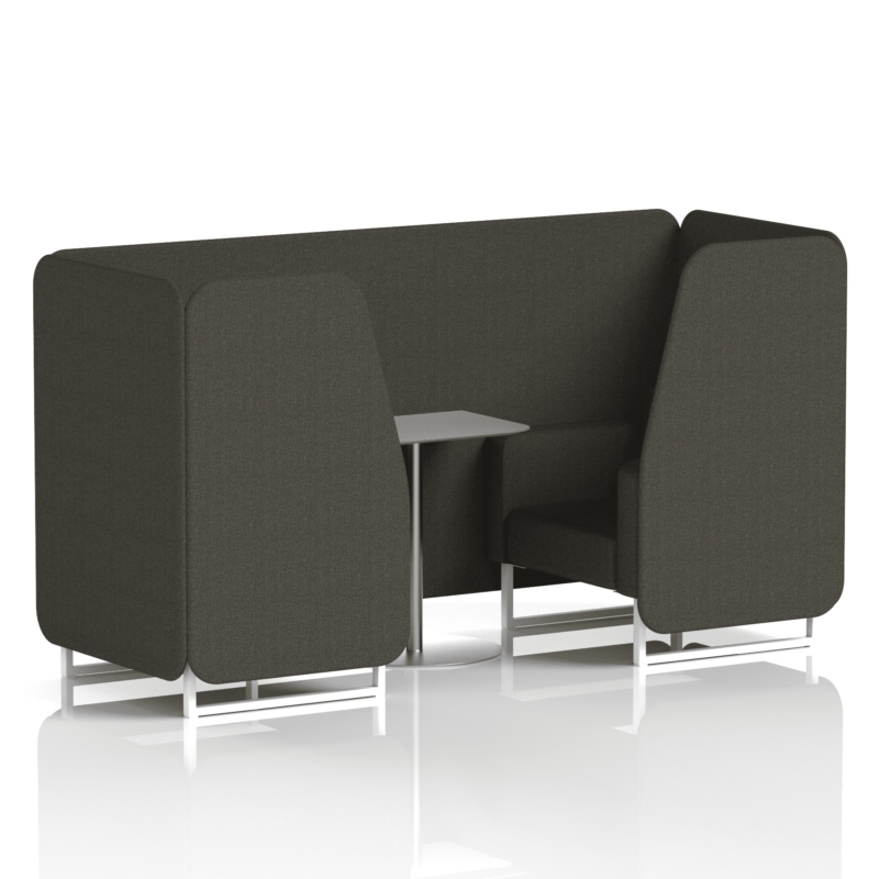 Brixworth Booth With White Legs And Grey Table In Single Tone - Image 16