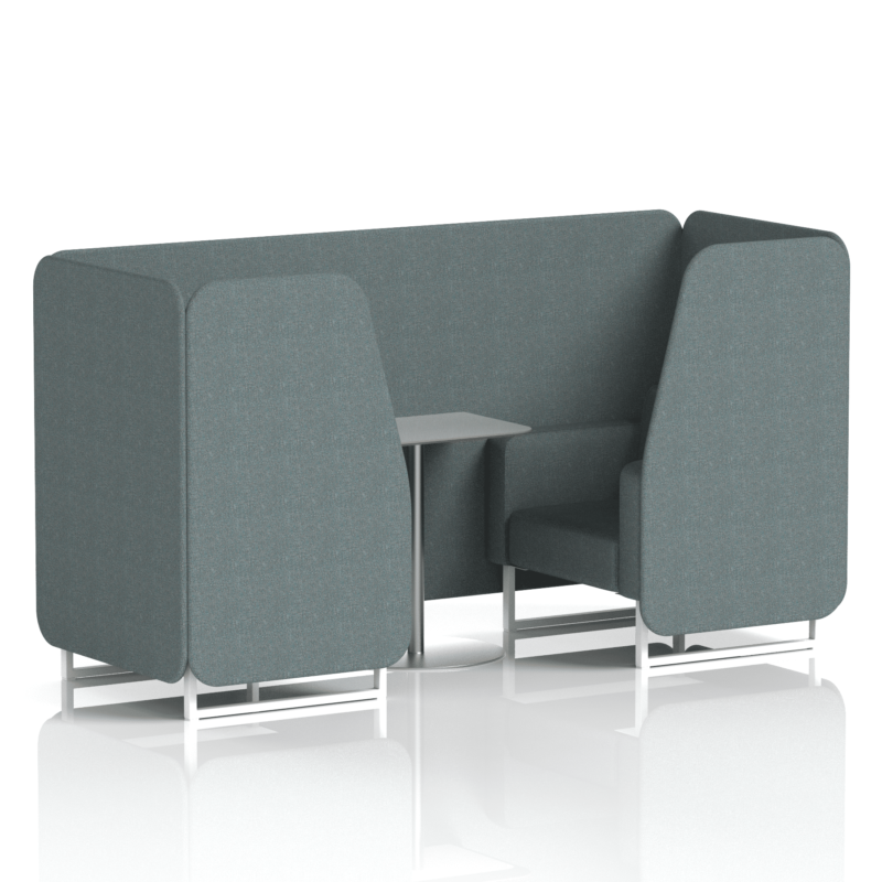 Brixworth Booth With White Legs And Grey Table In Single Tone - Image 18