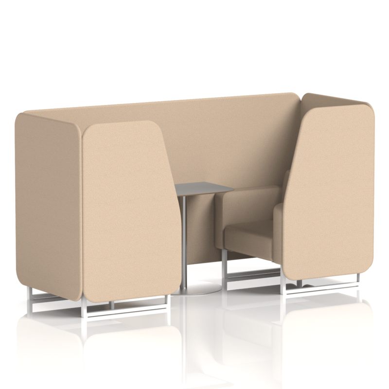 Brixworth Booth With White Legs And Grey Table In Single Tone - Image 19