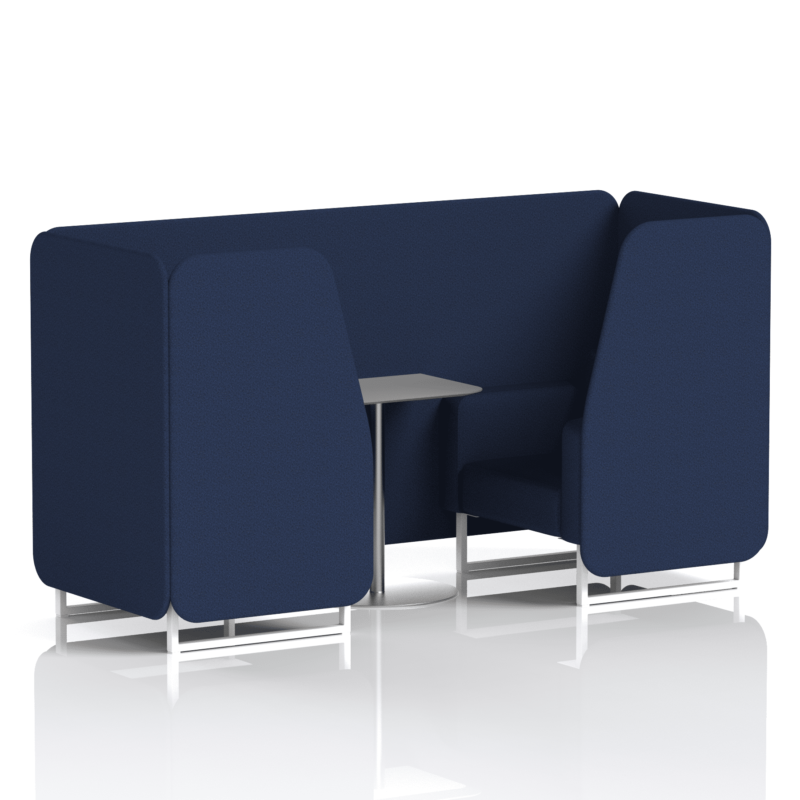 Brixworth Booth With White Legs And Grey Table In Single Tone - Image 20